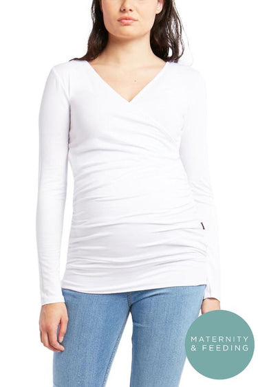 Flattering Maternity Wrap Top Maternity Top from Cherry Melon maternity store australia